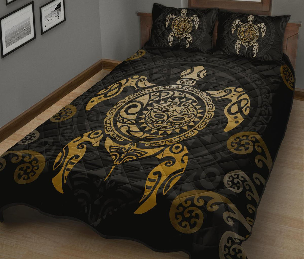 maori-turtle-quilt-bed-set-gold
