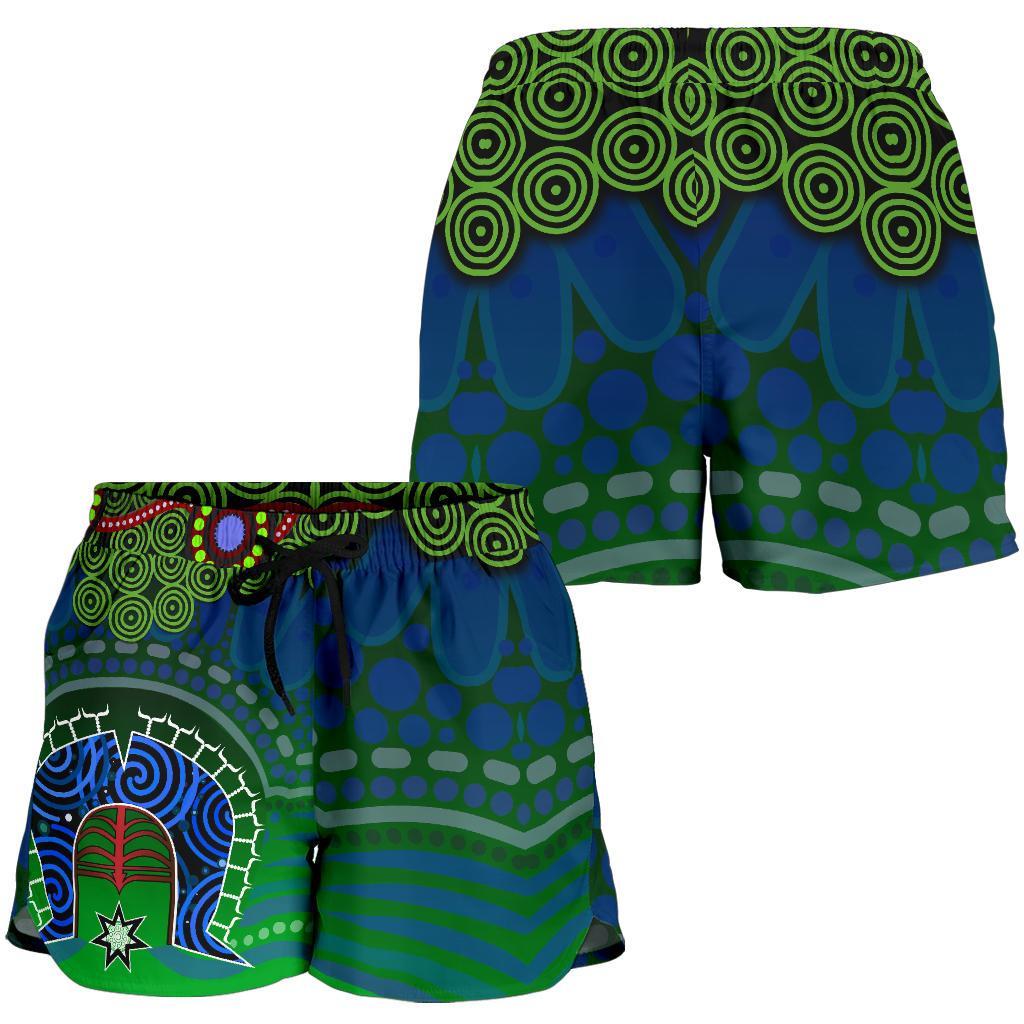 Torres Strait  All Over Print Women's Shorts - Dhari And Dot Patterns - Vibe Hoodie