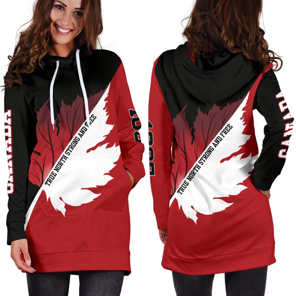 canada-strong-and-free-hoodie-dress
