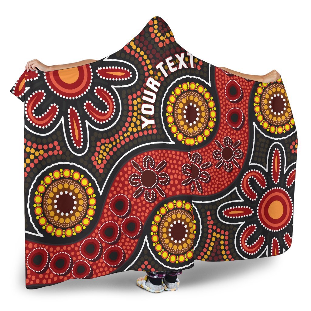 custom-aboriginal-hooded-blanket-indigenous-circle-dot-painting-style-1