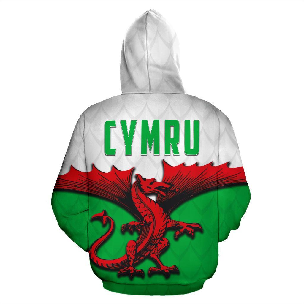 Wales Hoodie Welsh Dragon Pullover Hoodie