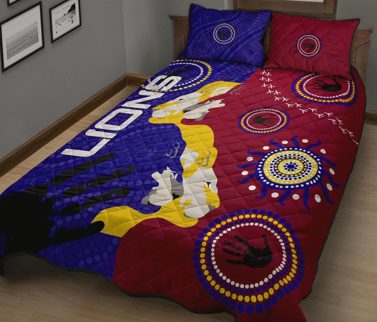 naidoc-brisbane-lions-quilt-bed-set-indigenous-style