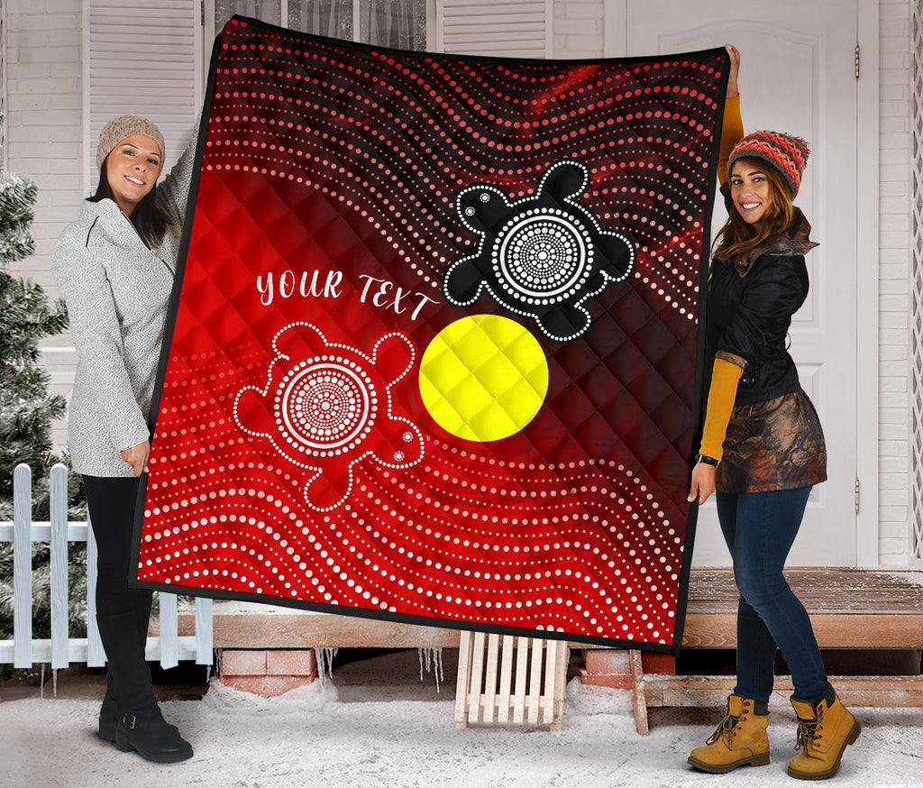custom-aboriginal-premium-quilt-indigenous-circle-dot-painting-style