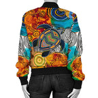 aboriginal-personalised-womens-bomber-jacket-turtle-indigenous-art