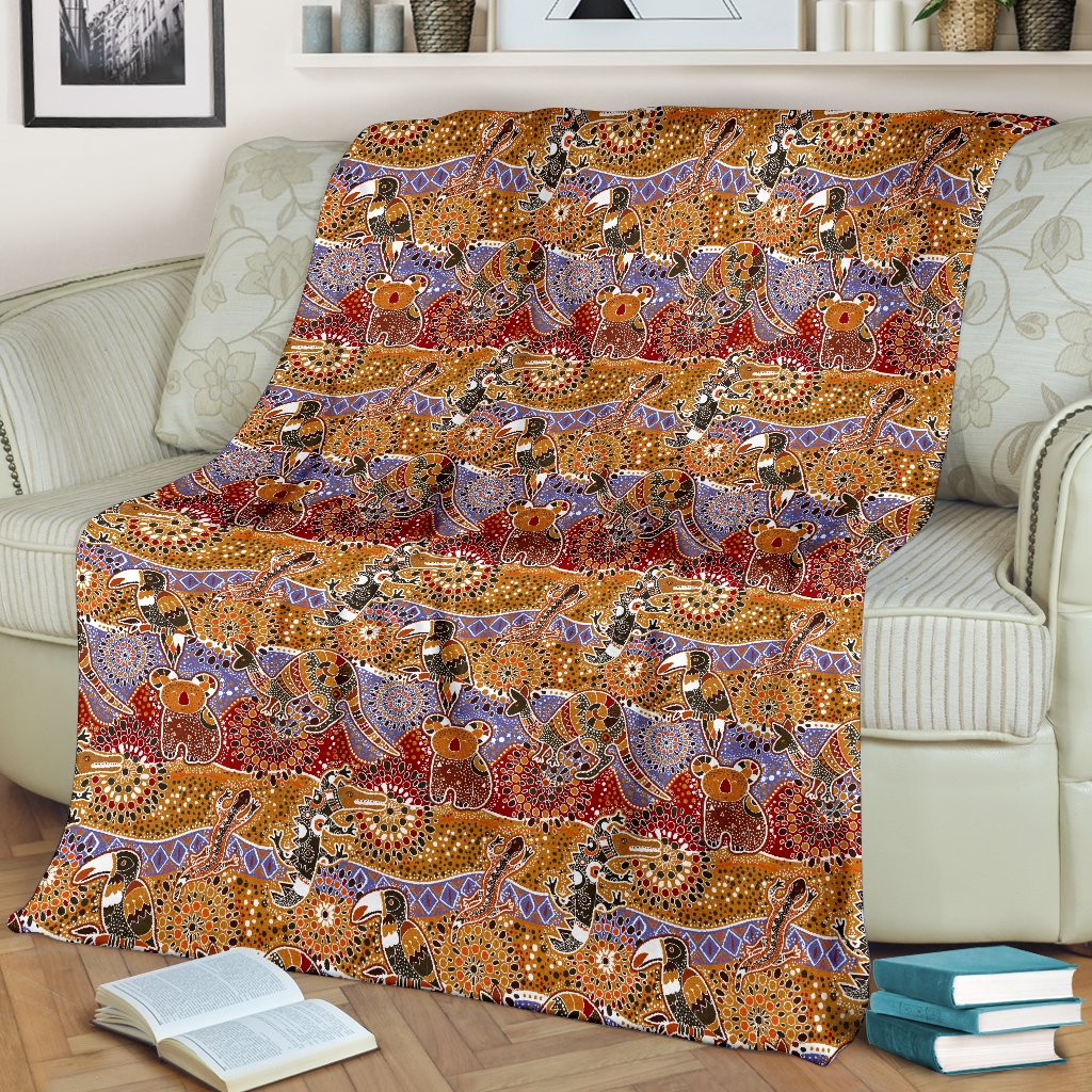 premium-blanket-aboriginal-patterns-blanket-australian-animals