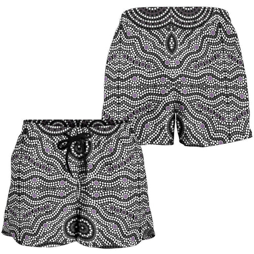 Aboriginal Shorts, Indigenous Dot Painting Short Women 04 - Vibe Hoodie