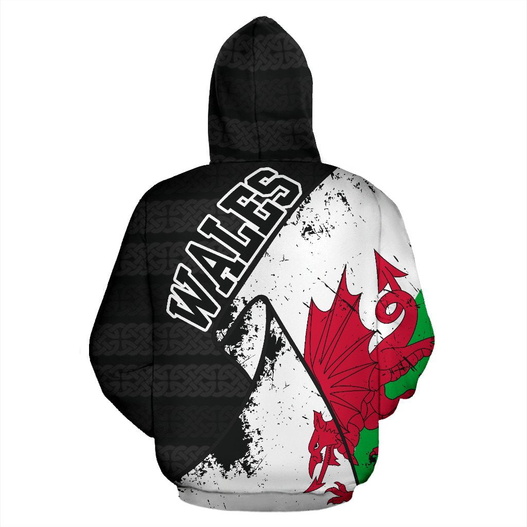 Wales Special Grunge Flag Pullover Hoodie