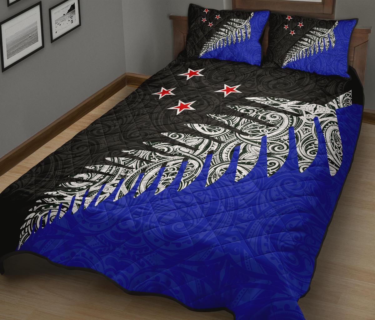 quilt-bed-set-nz-new-zealand-silver-fern-blue