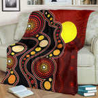 aboriginal-premium-blanket-australia-aboriginal-lives-matter-flag-circle-dot-painting-art