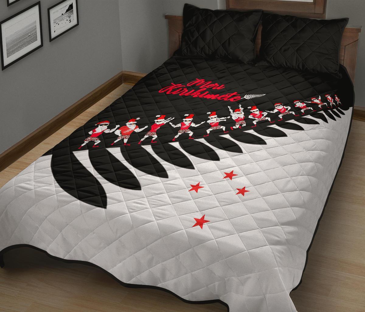 quilt-bed-set-nz-new-zealand-haka-christmas-black
