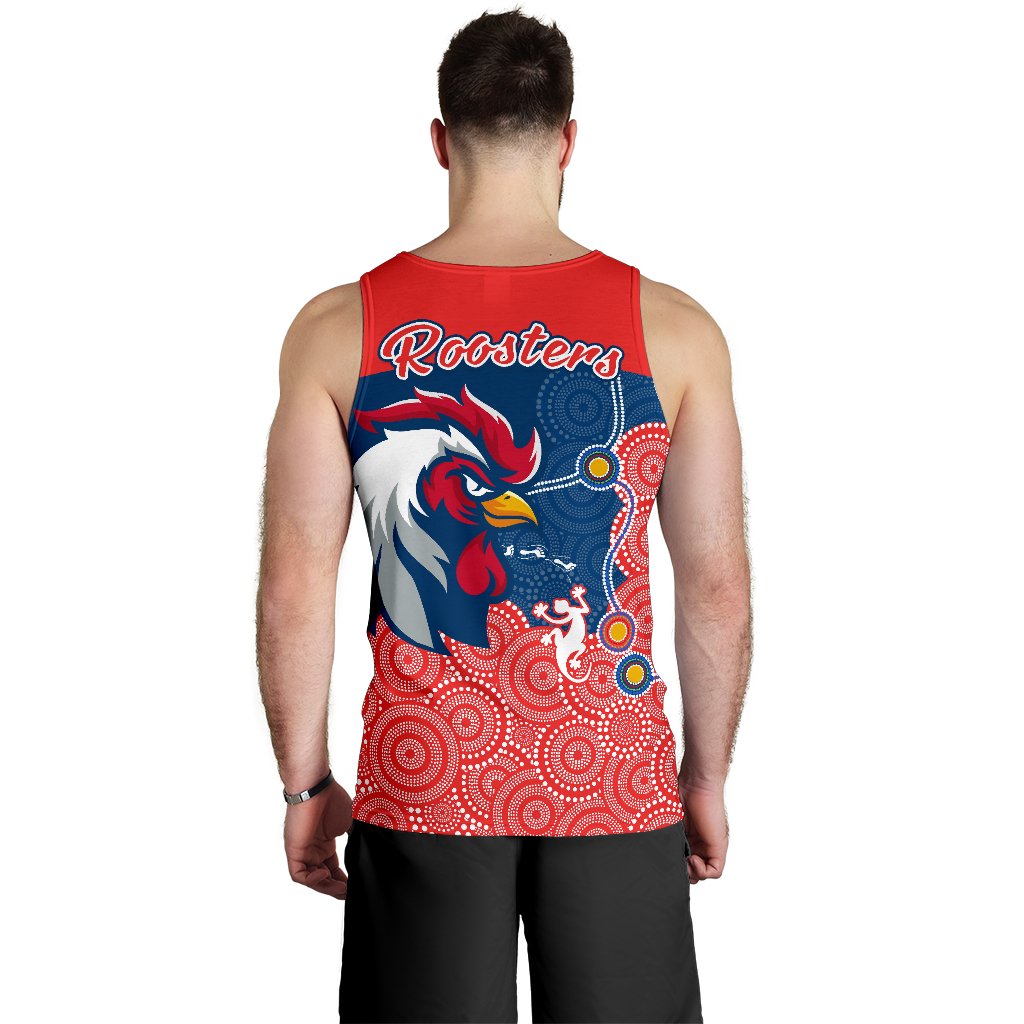 combo-men-tank-top-and-men-short-roosters-red-aboriginal-rugby