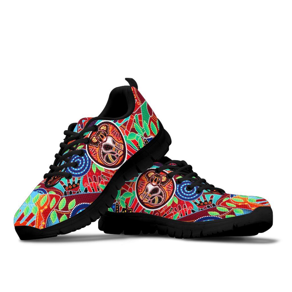 aboriginal-sneakers-koala-and-hand-art-dot-painting-shoes
