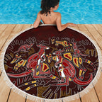 aboriginal-beach-blanket-kangaroo-family-with-hand-art