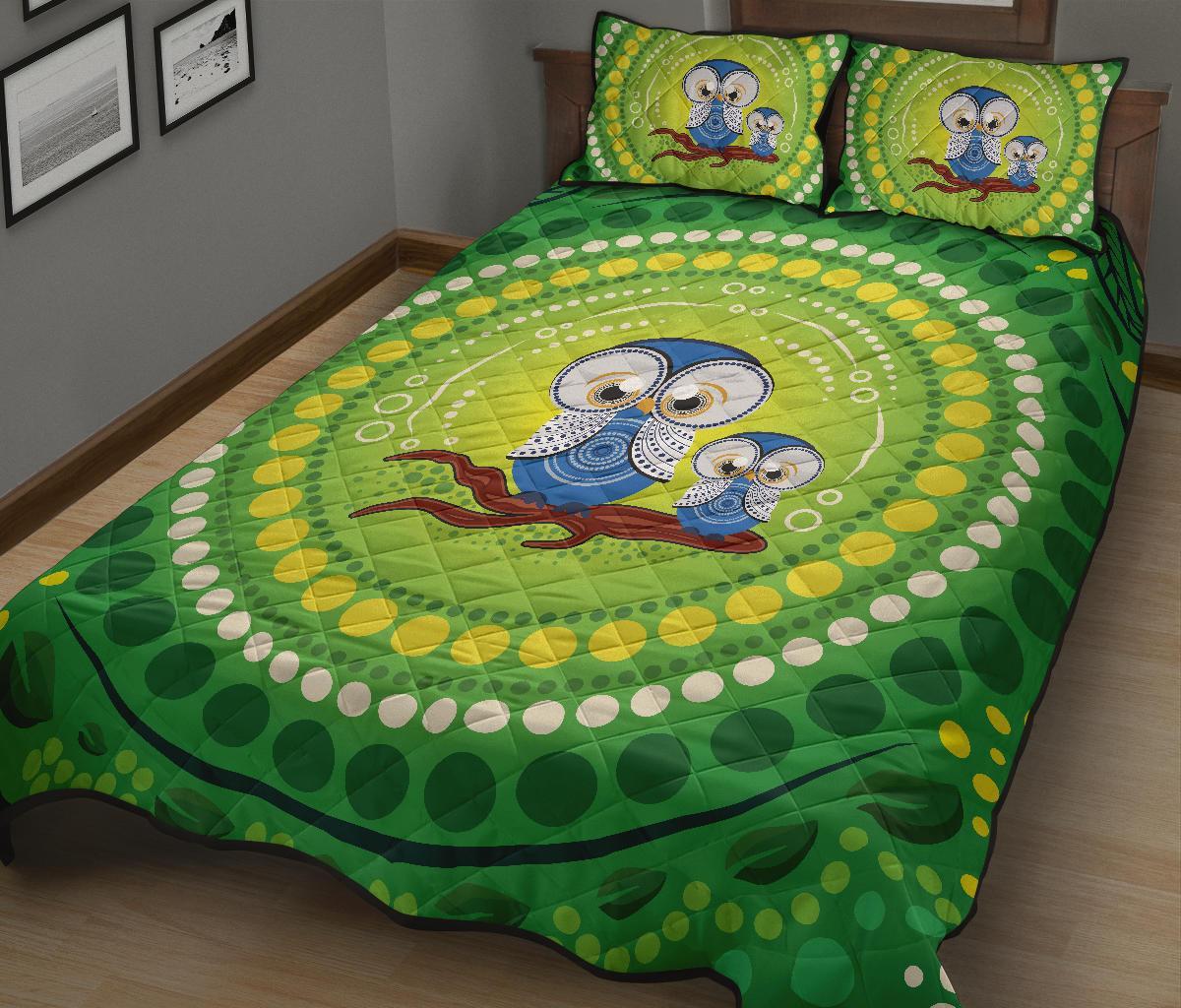 aboriginal-quilt-bed-set-indigenous-owl