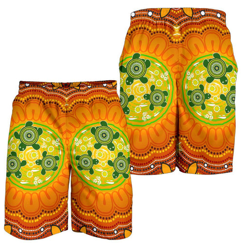 aboriginal-mens-shorts-turtle-circle-dot-painting-art