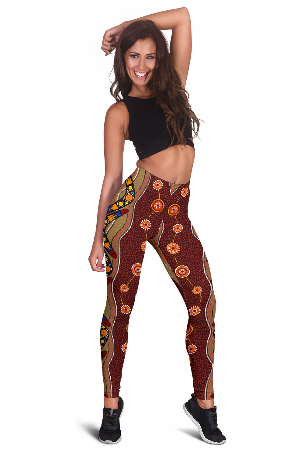 aboriginal-womens-leggings-boomerang-dot-painting-circle-patterns