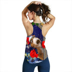 Christmas  Women's Racerback Tank - Funny Kangaroo Christmas- - Vibe Hoodie