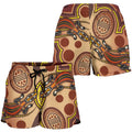 Aboriginal Women's Shorts, Indigenous Lizard Dot Painting Art - Vibe Hoodie