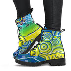 aboriginal-leather-boots-dot-painting-indigenous-circle-patterns