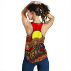 Aboriginal Women's Racerback Tank - Australian Indigenous Koala - Vibe Hoodie