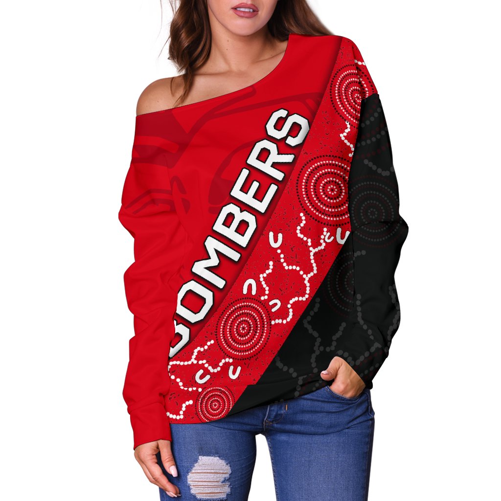 Bombers Women Off Shoulder Sweater - Vibe Hoodie