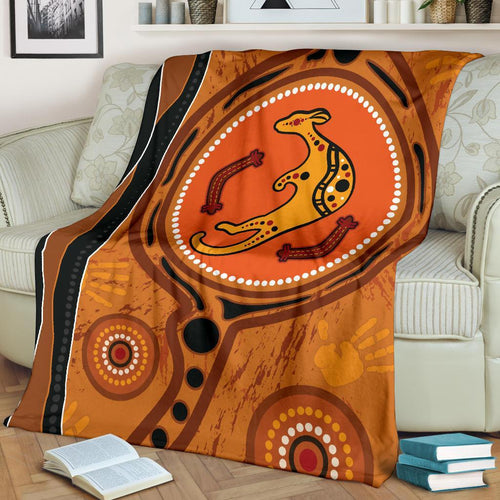 aboriginal-premium-blanket-indigenous-kangaroo-circle-dot-painting