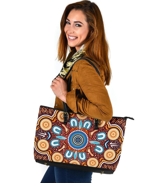 leather-tote-bag-indigenous-circle-dot-painting-ver02