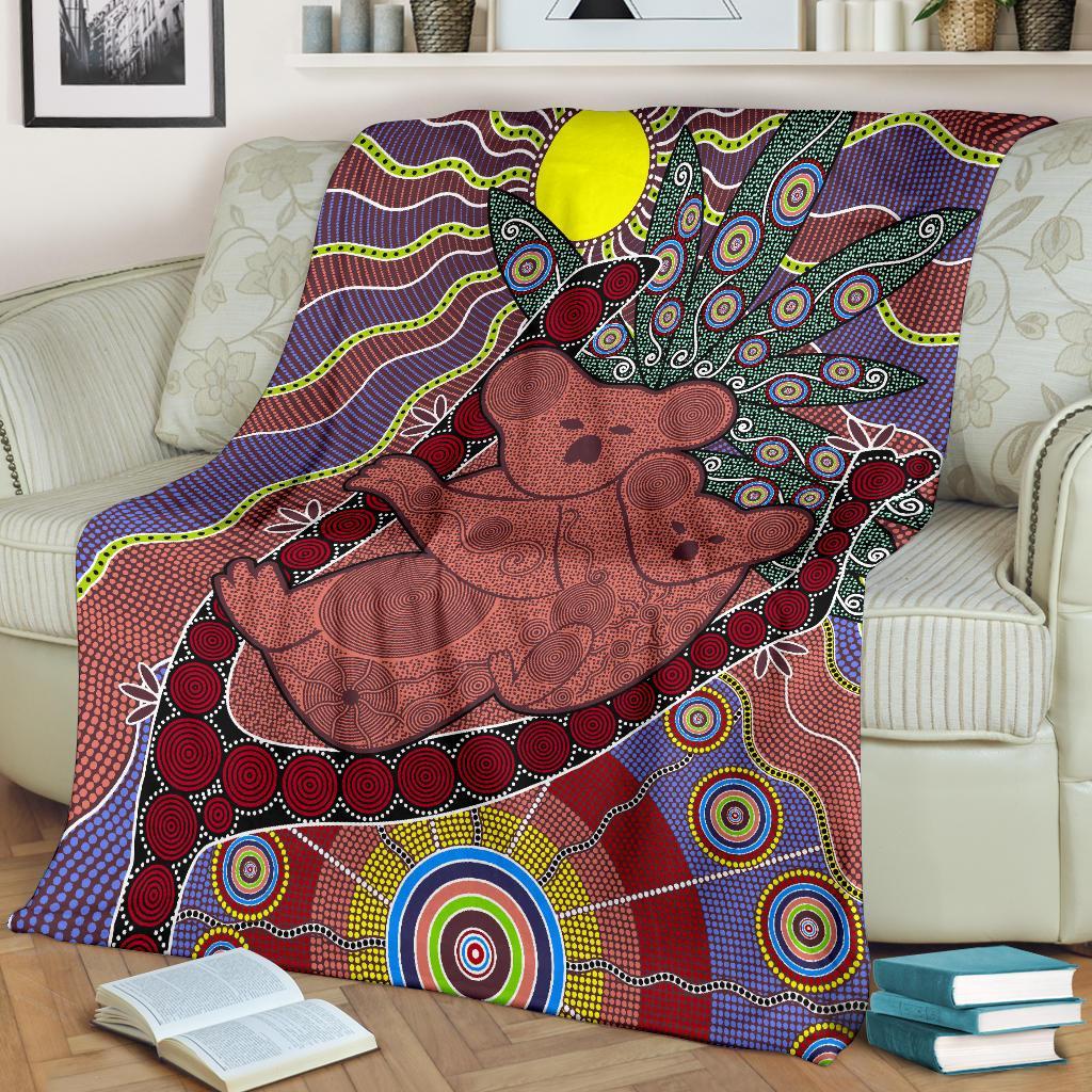 premium-blanket-koala-blanket-aboriginal-patterns