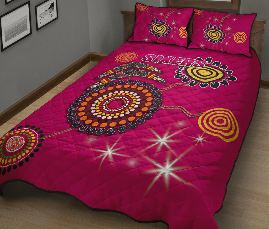 sydney-quilt-bed-set-sixers-indigenous-magenta