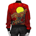 custom-text-aboriginal-womens-bomber-jacket-australian-indigenous-koala