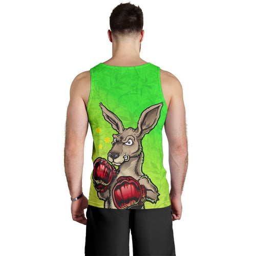 mens-tank-top-kangaroo-boxing-aussie-spirit-green