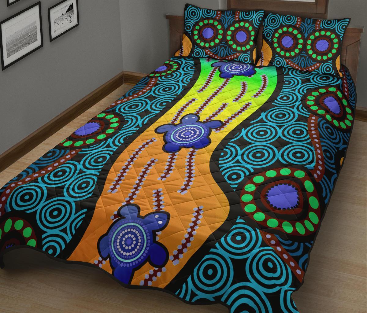 quilt-bed-set-aboriginal-turtle