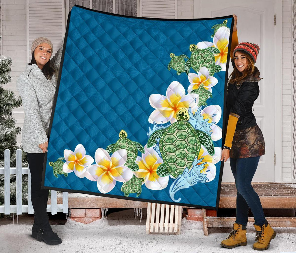 plumeria-sea-turtle-premium-quilt