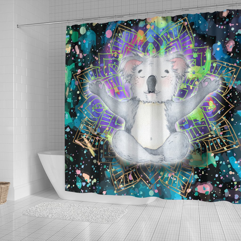 shower-curtain-koala-shower-curtain-meditating-color-art-ver01