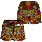 [Custom] Aboriginal Women's Shorts , Kangaroo and Lizard Dot Painting Art - Vibe Hoodie