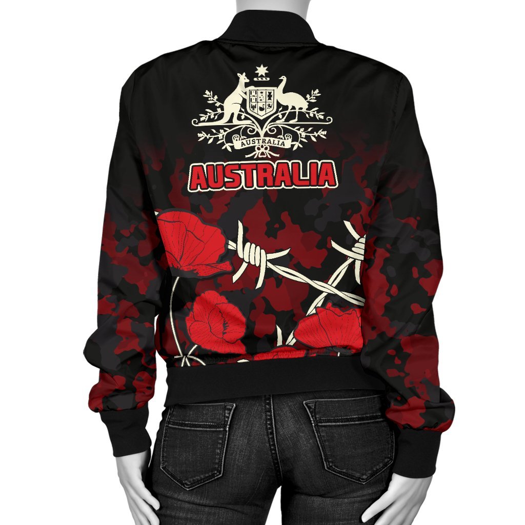 anzac-womens-bomber-jacket-anzac-with-remembrance-poppy-flower