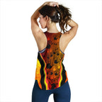 Racerback Tank - Aboriginal Patterns Tank Top Golden Style - Women - Vibe Hoodie