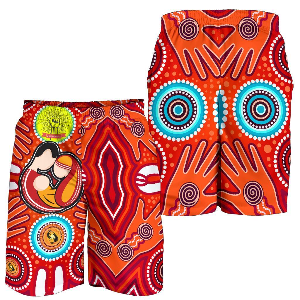 shorts-mens-aboriginal-family-with-dot-painting-art