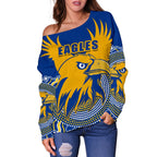 Eagles Off Shoulder Sweater West Coast Mix Indigenous - Vibe Hoodie