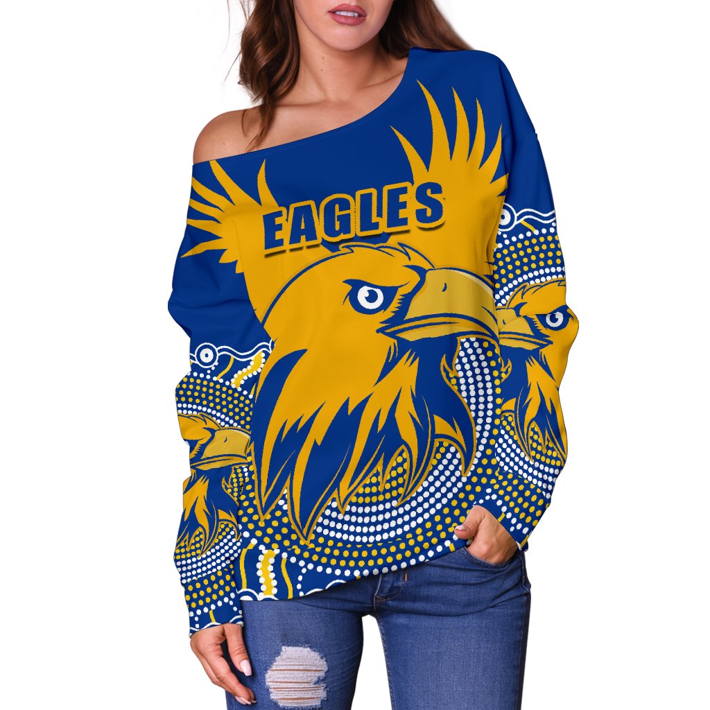 Eagles Off Shoulder Sweater West Coast Mix Indigenous - Vibe Hoodie