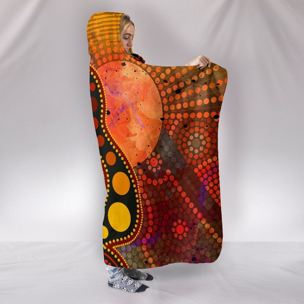 aboriginal-hooded-blanket-australia-indigenous-flag-circle-dot-painting-art-golden