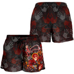 Aboriginal Women's Shorts - Indigenous Fish Hand Art - Vibe Hoodie