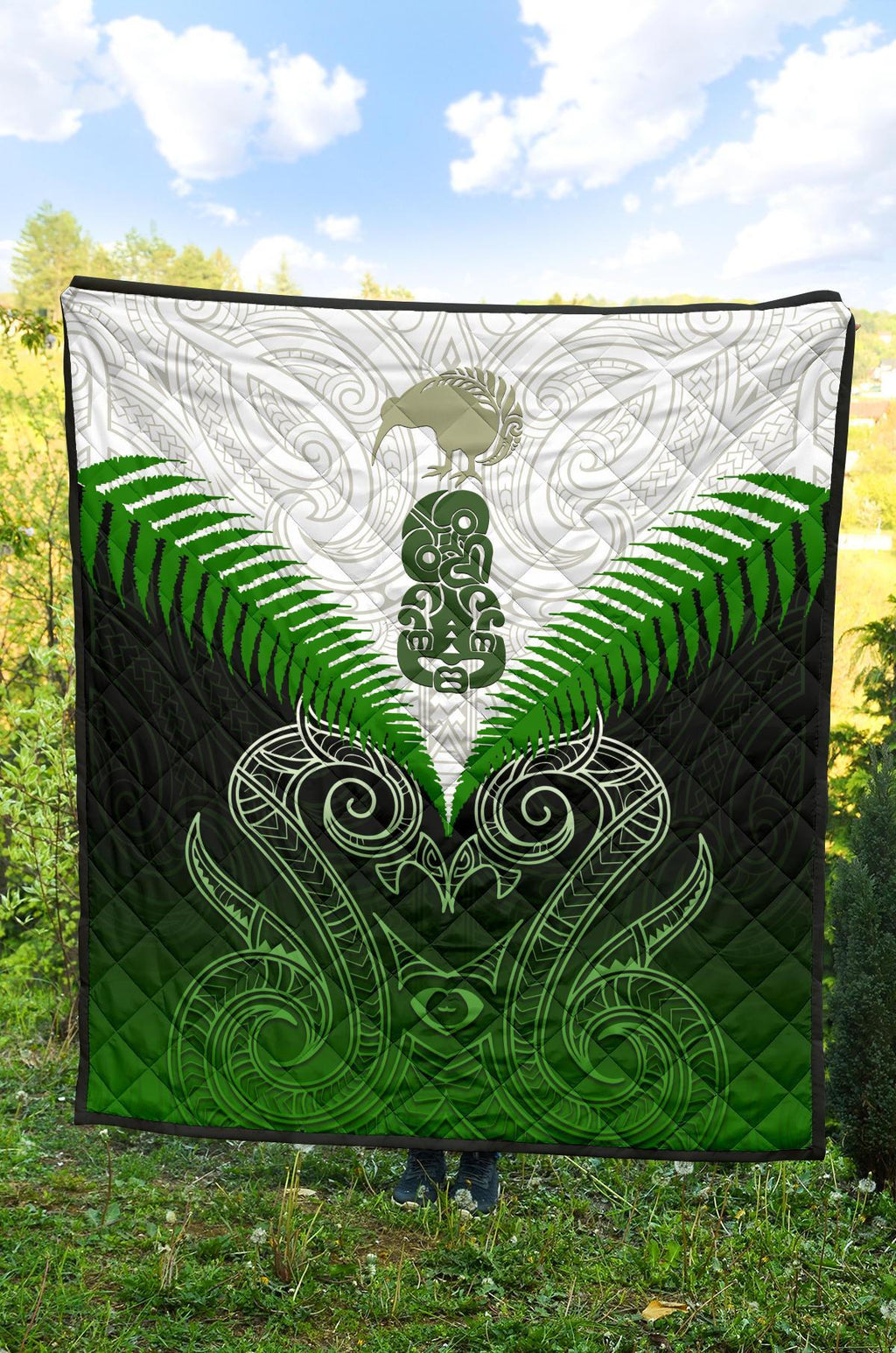 maori-manaia-premium-quilt-green