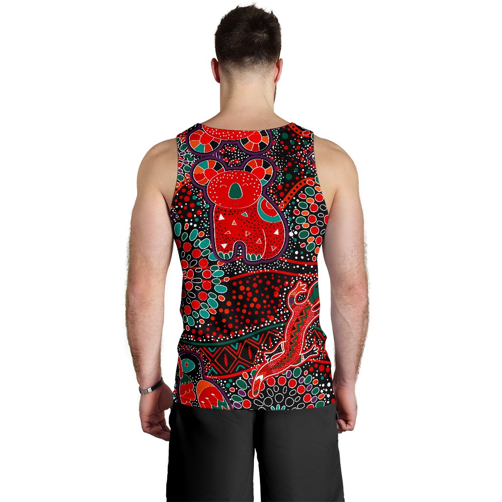 mens-tank-top-aboriginal-animal-dot-acrylic-paint