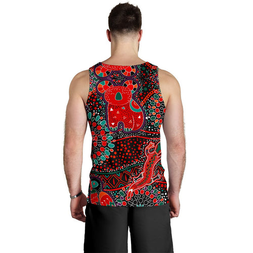 mens-tank-top-aboriginal-animal-dot-acrylic-paint