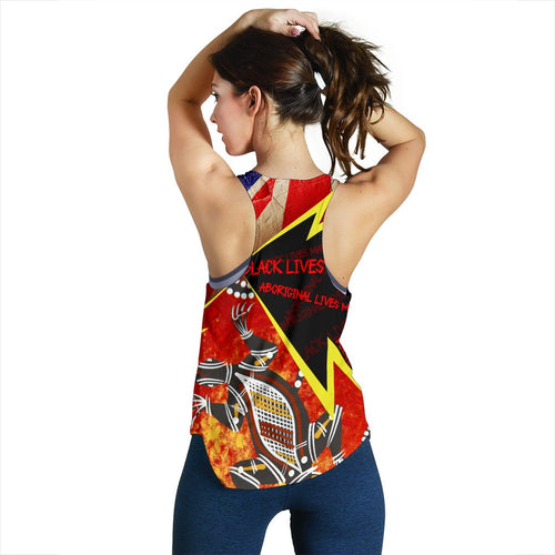 Racerback Tanks - Aboriginal Lives Matter & Black Lives Matter - Vibe Hoodie