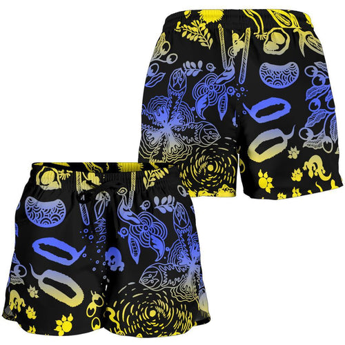 Aboriginal Shorts, Golden Wattle Indigenous Sea Women - Vibe Hoodie