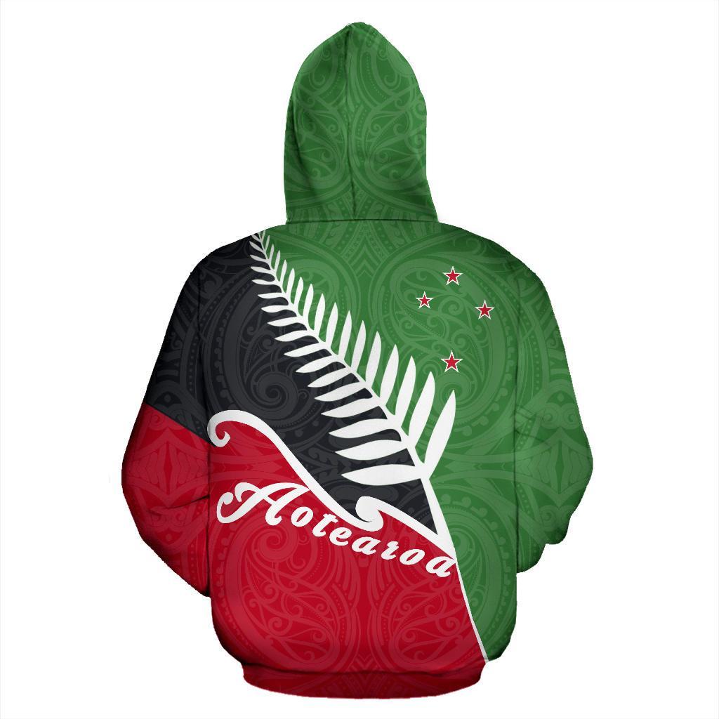 kia-ora-new-zealand-with-silver-fern-zip-hoodie-green