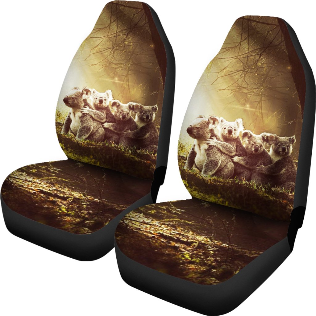 car-seat-covers-koala-family-landscape-art