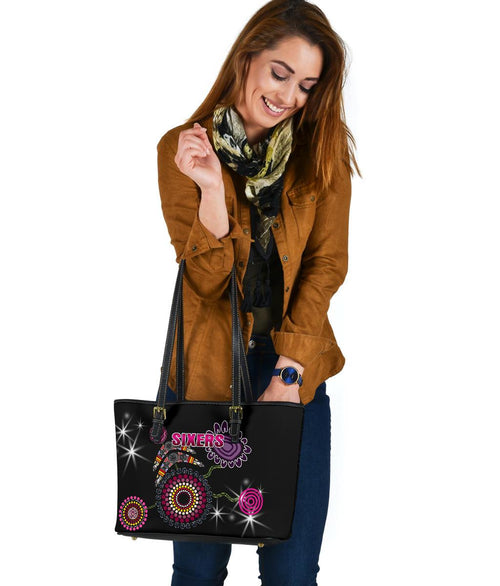 sydney-small-leather-tote-sixers-indigenous-black